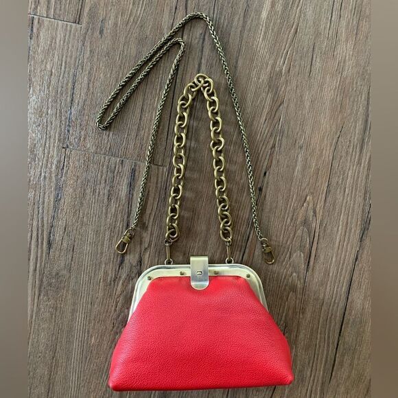 Handmade Genuine Premium Pebble Leathe Push-Lock Clutch/Shoulder Bag/Crossbody - Picture 4 of 16